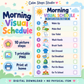 Morning Visual Schedule for Kids | 10-Step Printable Routine Chart