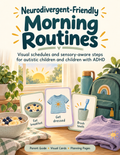 Morning Routine Visual Schedule for Kids | Autism & ADHD Printable | Routine Cards, First Then Board & Parent Guide PDF